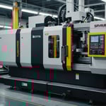 Precision injection molding machine in action