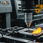 Plastic injection molding machine showing pressure levels affecting parts.
