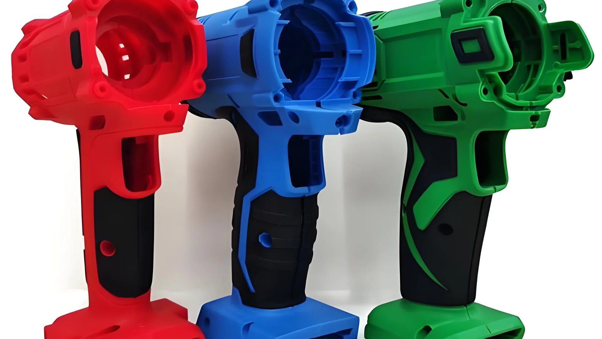 Injection Molding Machine Operation Injection molding machine in operation with plastic products