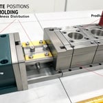 Detailed technical diagram of injection molding gate positions