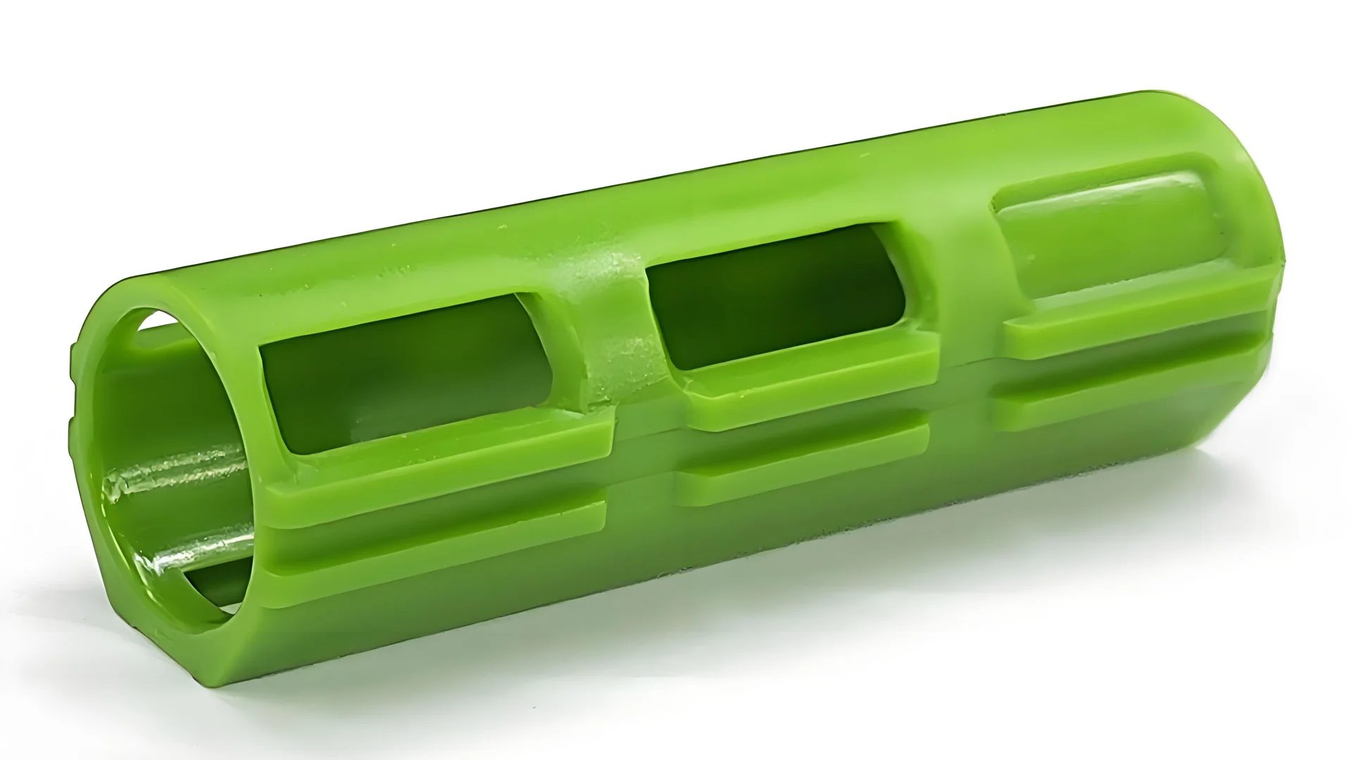 Cross-section of low-density polyethylene showing internal structure