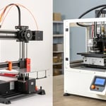 Illustration comparing 3D printing and injection molding