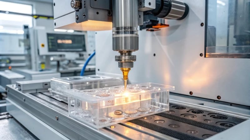 Advanced injection molding machine in action