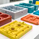 Close-up of colorful plastic components on white surface