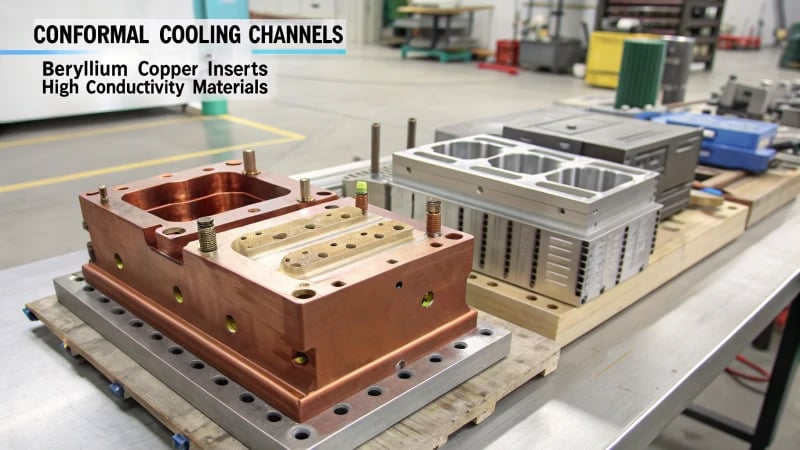 A detailed diagram of cooling techniques for injection molding molds