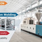 Infographic comparing extrusion and injection molding processes in plastics manufacturing.