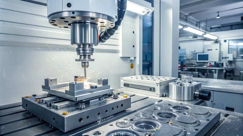 A CNC machine operating in a modern workshop