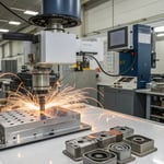 A wire EDM machine in a clean factory environment