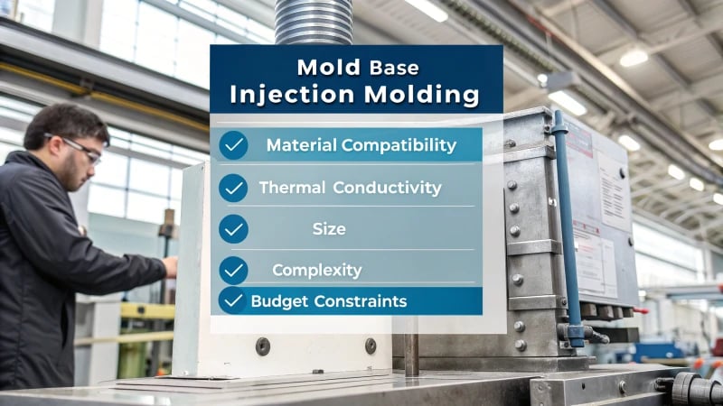 Infographic on selecting a mold base in injection molding