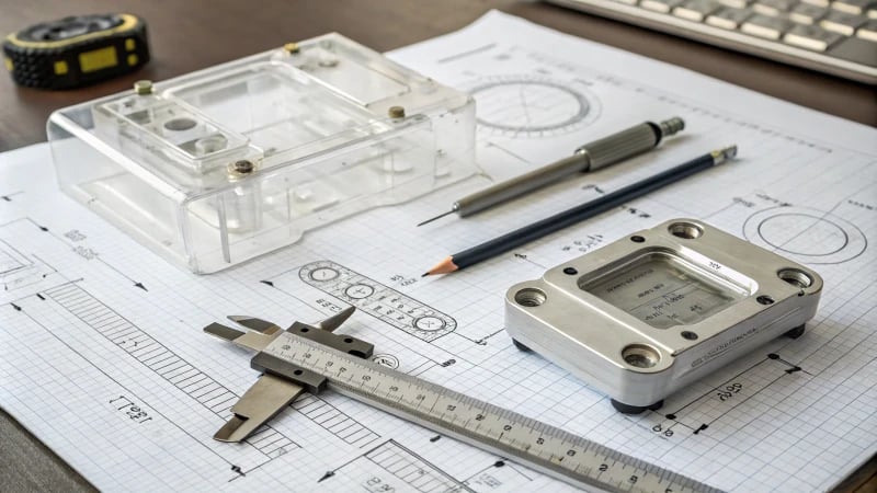 Detailed illustration of the injection mold design process