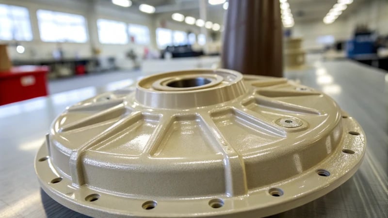 Injection Molded Part Close-Up Close-up of a shiny injection molded part