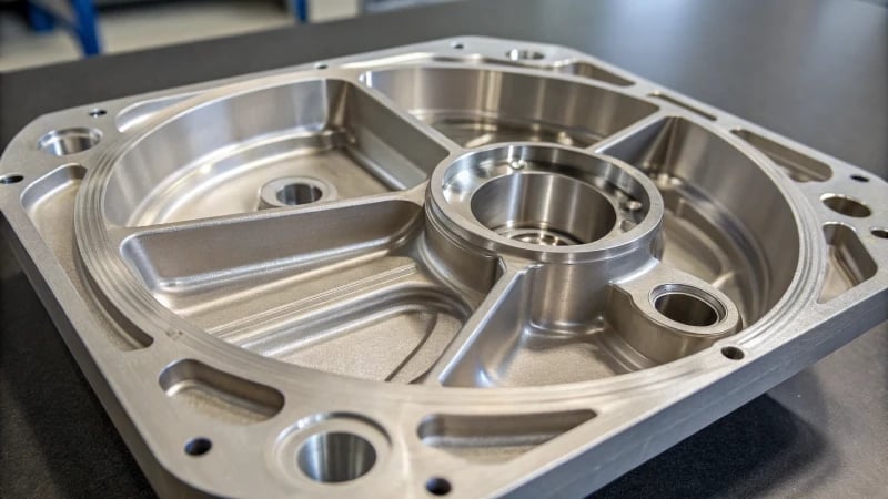 Close-up view of an intricate injection molded part