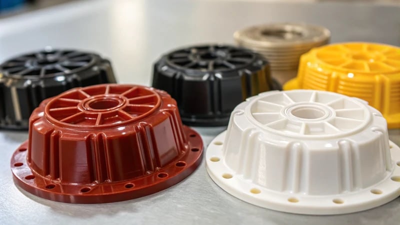 Elegant injection molded shapes on a sleek surface