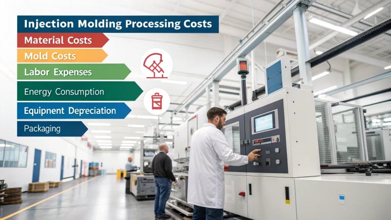 Infographic on injection molding processing costs