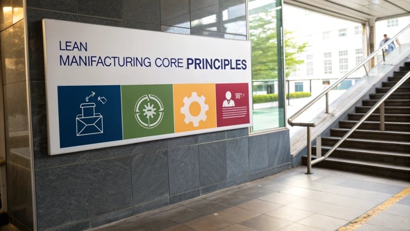 Infographic on lean manufacturing principles