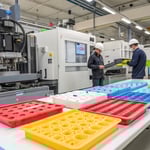 Manufacturing facility showcasing overmolding process