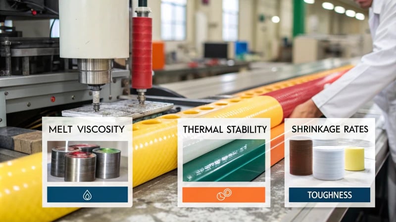 Infographic comparing manufacturing processes and material properties