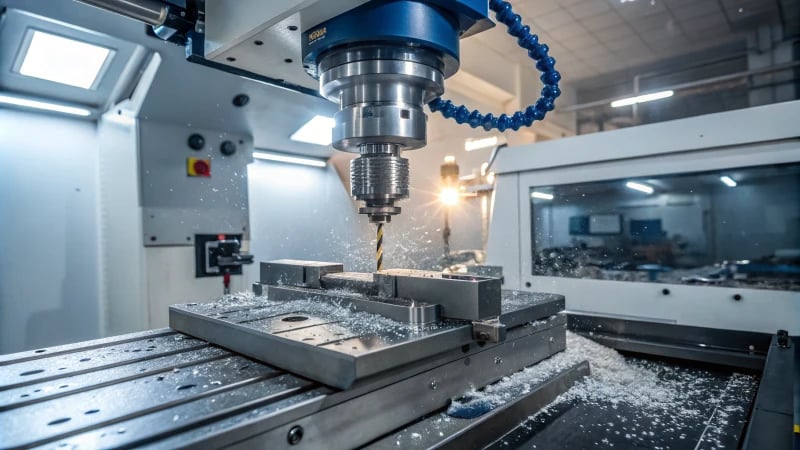 A modern CNC machine in a clean workshop