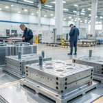 A modern manufacturing facility with advanced mold release technology.