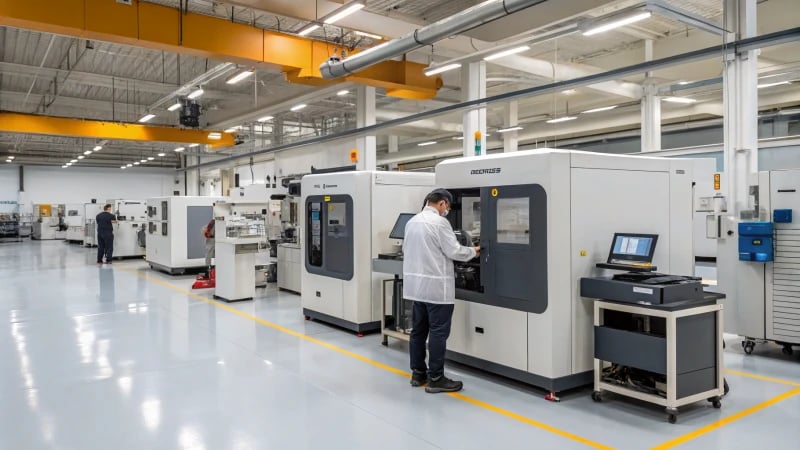 Modern mold production facility with advanced machinery