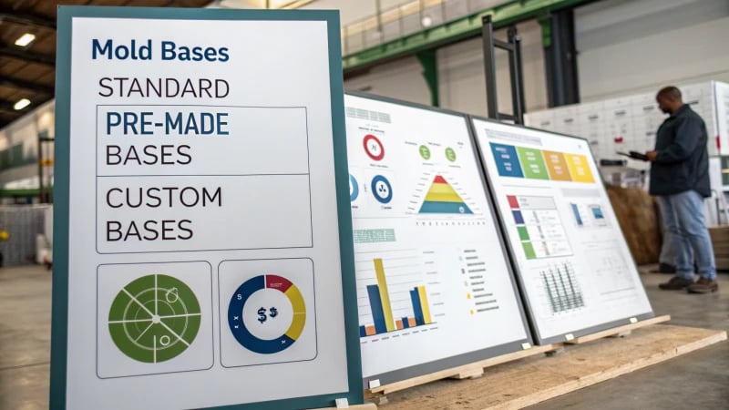 Infographic showing cost variations of mold bases