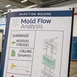 Diagram of mold flow analysis in injection molding