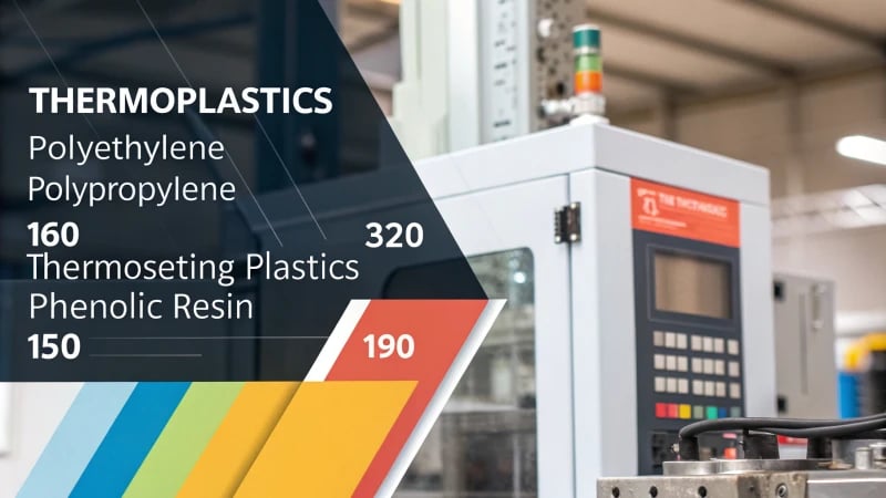 Infographic showing optimal temperature ranges for molding plastics