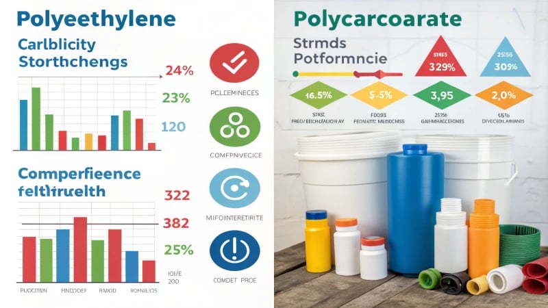 Infographic comparing types of plastics