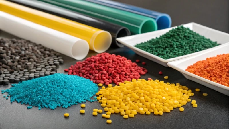 Colorful raw materials for extrusion process