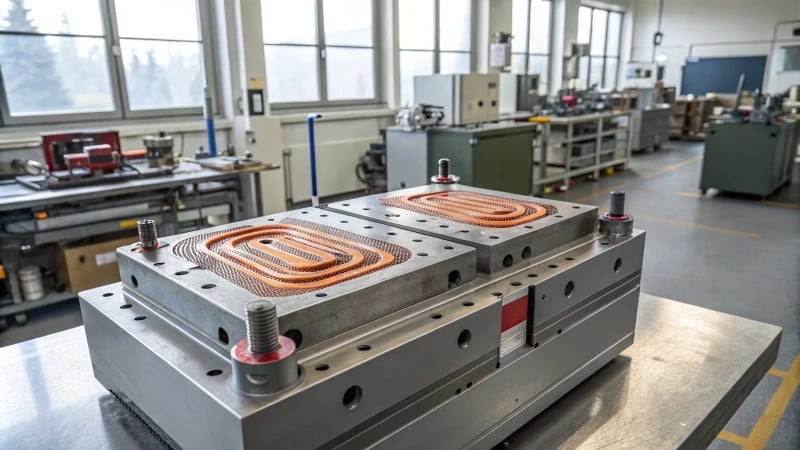 Sophisticated injection mold for temperature management