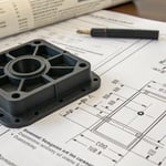 Technical drawing of plastic B side features