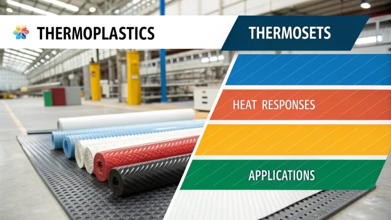 Infographic comparing thermoplastics and thermosets